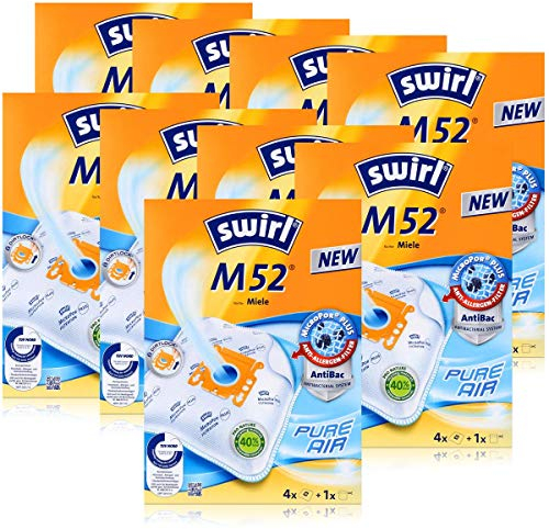 9 x Swirl Staubsaugerbeutel M 52 MicroPor Staubbeutel Microvlies