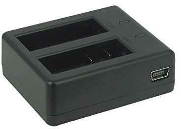 Dual-Ladeschale (USB) für Qumox SJ4000, SJ4000+, SJ5000, SJ5000+, SJ5000X Elite/SJCam M10(+), X1000 / DBPower EX4000, EX5000 ... s. Liste!