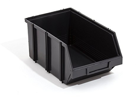 50 x Stapelboxen 350x210x160 Sichtlagerkästen Gr.3 schwarz Kunststoff PP Lagerbox