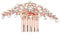 Mariell Glistening Rose Gold and Clear Crystal Petals Bridal, Wedding or Prom Hair Comb Accessory
