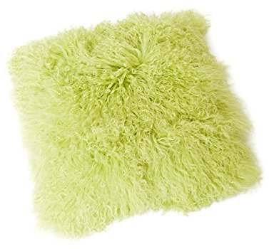 Reissner Lammfelle Tibet Lammfell Kissenbezug langflorig 30x30cm JAY10 Farbe lindgrün/hellgrün