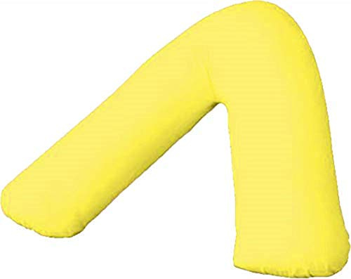 Comfy Nights Orthopedic V Shape Pillow with Free Pollycotton Cover - Lemon