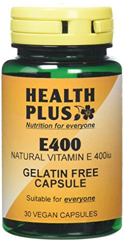 Health Plus E400 Vitamin E Supplement - 30 Gelatin Free Capsules