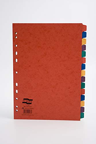 Exacompta Europa Plain Coloured Dividers, 15 Part