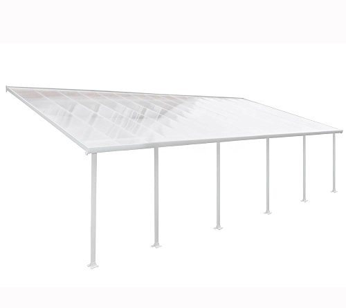 Canopia by Palram Terrassenüberdachung Alu Feria 4X10.31 Polycarbonat Hohlkammerplatten Pergola 1031 x 385 cm Weiss zur Überdachung ihrer Terrasse