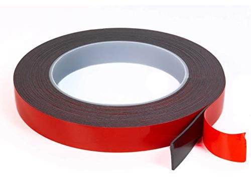 3M doppelseitiges Klebeband extra stark klebend schwarz Auto Spiegel Montage Klebestreifen Klebepads Kleber Klebepunkte Ronden 15mm x 5m 1 Rolle