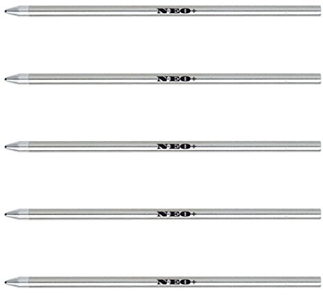 5 x Black Ink Mini Micro Pen Refills by NEO+, Compatible with: Swarosvki, Cross 8518-4, Cartier®, Lamy M21, Faber-Castell, Zebra, Schneider, Schmidt,Parker, Pelikan,Monteverde, OHTO Pens