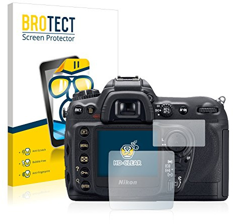 BROTECT (2 Stück Schutzfolie für Nikon D200 Displayschutz Folie Made in Germany, Ultra-Klar