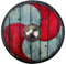 V A H - stabiles Wikingerschild Eric rot-Weiss aus Holz mit echtem Metallbuckel [Geschichte spielend erleben | Made in Germany | echtes Handwerk]