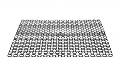 Whitefurze Drainer Mat, Plastic, Black