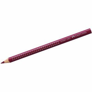 Faber-Castell Jumbo GRIP 110992 rot 1pièce (S) Bleistift Farbe – Buntstifte (1 Stück (S), starr, rot, Holz, rot, Dreieck)