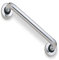 Merriway BH03939 Round Pull Handle with Roses Concealed Fix 300mm 12 inch - Polished Aluminium , Grey