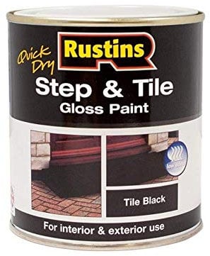 RUSTINS Step & Tile Paint Black 1L