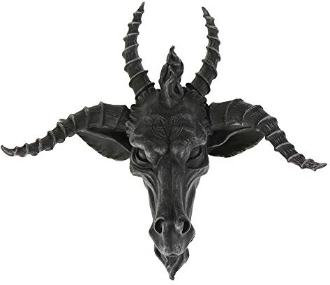 Nemesis Now C0848C4 Goat of Mendes Wandschild, Polyresin, Schwarz, Einheitsgröße, 9,57 x 11,54 cm