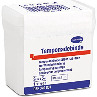 HARTMANN Tamponadebinden st 2 cm x 5 m, 1 Binde
