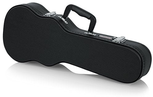 Gator Cases Deluxe-Hartschalen-Holzkoffer für Sopran-Ukulelen, schwarz (GWE-UKE-SOP)