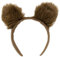 W WIDMANN MILANO Party Fashion 2329B - Haarreif Bär, Bärenohren aus Plüsch, Braun, Tier, Kostüm, Accessoire, Karneval, Mottoparty