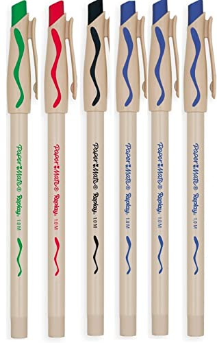 Paper Mate Replay Max Kugelschreiber, radierbar, farblich sortiert, 6 Stück