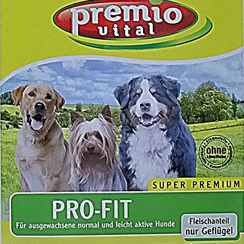 Premio Vital 15 kg Pro-Fit | Hunde Trockfutter Geflügel + Reis und Kartoffel