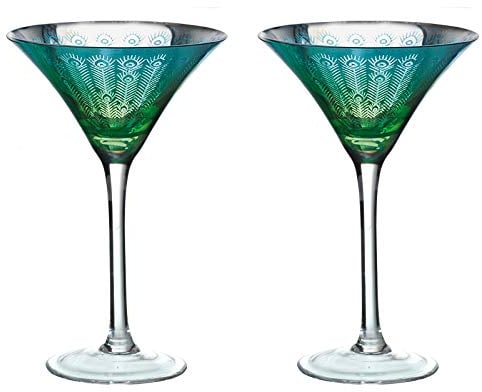 Artland Service de 2 Verres à Martini Peacock