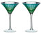 Artland Service de 2 Verres à Martini Peacock