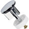 Modern Round Pop-Up Push Drain Stopper Sprung Plug - Chrome Finish for Kitchen & Bathroom