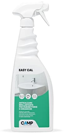 CAMP EASY CAL, Detergente anticalcare brillantante e protettivo per rubinetti, piastrelle, ceramiche e box doccia, 750ml