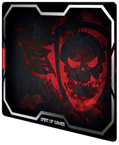 SPIRIT OF GAMER Tapis de souris Red Smokey Skull Taille XL pour souris optique ou laser / Tissu ultra-lisse de 3mm d'épaisseur