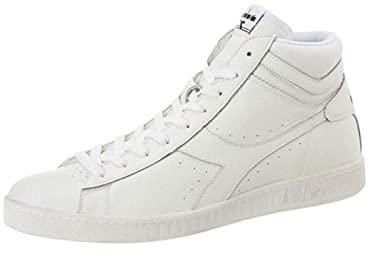 Diadora Game L High Waxed, Sneaker Unisex - Adulto, Bianco, 45 EU