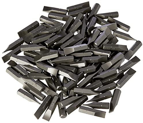 Silverline 794318 Slotted Cr-V Screwdriver Bits, 7 mm - Pack of 100