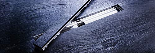TECE 1 x drainline Designrost „steel II“ (Länge 70 cm Edelstahl poliert sehr belastbar), Silber