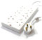 kenable Switched 6 Gang Mains Extension Lead 6 Way UK Power Sockets White 5m [5 metres]