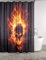 Sanilo Duschvorhang Totenkopf in Flammen 180 x 200 cm, hochwertige Qualität, 100% Polyester, wasserdicht, Anti-Schimmel-Effekt, inkl. 12 Duschvorhangringe
