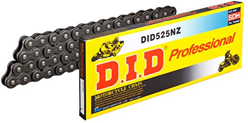 DID Kette 520 NZ, 114 Glieder (Standard), offen mit Clipschloss, Stahlfarben