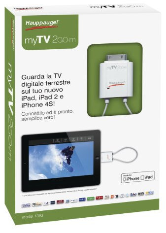Hauppauge myTV 2go-m - modello 1393 Italia - TV Digitale terrestre su iPad 2 iPad 3 o iPhone 4s