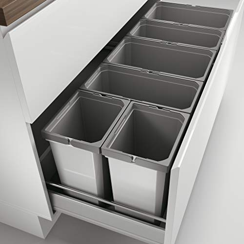 Naber Cox® Box 2T 1200-6. Abfallsammler, hellgrau.