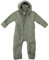 Engel-Natur Baby Overall mit Kapuze aus Bio Schurwoll-Fleece, Hellgrau Melange, Gr. 62/68
