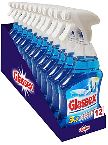 Glassex - Limpiador para ventanas Paquete de 12 Ammoniaca