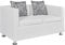 vidaXL 2-Sitzer Sofa Couch Loungesofa Relaxsofa Relaxcouch Kunstleder Weiß