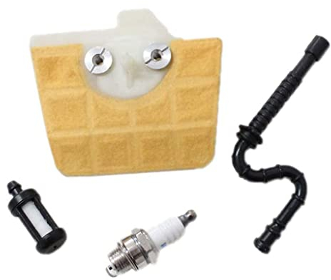 HURI Air Filter Including Spark Plug Petrol Filter for Stihl 034 036 MS340 MS360 Chainsaw Replaces 1125 120 1612