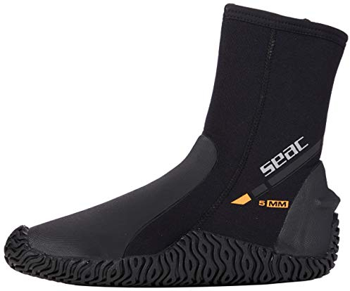 SEAC Basic HD, Füßlinge aus 5 mm Neopren und Fester Laufsohle, schwarz, XXS