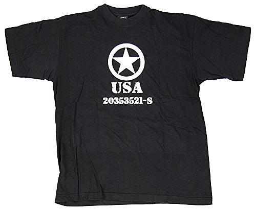 Mil-Tec T-Shirt Bedruckt Allied Star schwarz Gr.L