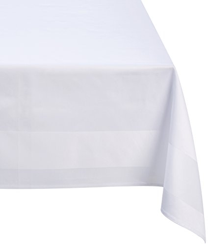 Fleuresse Damast-Tischdecke, weiß, 130 x 250 cm