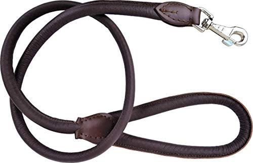 Luxus HUNDELEINE, Runde Leine, Nappa Leder 130cm/10mm Braun (PL.11/02/6/22)