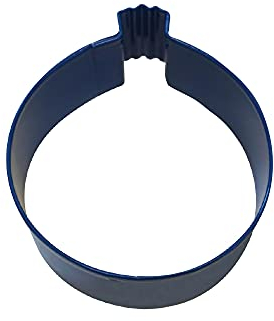 Anniversary House Christmas Bauble Cookie Cutter, Round, 7.6cm, Navy Blue Poly-Resin Coated Christmas Cookie Cutter for Baking, K1343/N