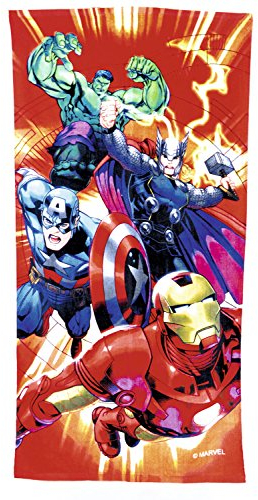 Marvel Kinder Jungen und Mädchen, Baumwolle, Motiv Disney Frozen/Anna ELSA Olaf Avengers Star Wars Strandtuch Badetuch Swim Towel, 100% Baumwolle, Avengers, 140cm x 70cm