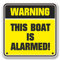 #9748 Vinyl-Aufkleber „This Boat is Alarmed“, 10 cm breit x 10 cm hoch, 2 Stück