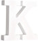 Rayher 62662000 MDF- Buchstabe K, weiß, 11 cm, Stärke 2 cm, 3D-Buchstaben Holz, Holz-Buchstaben groß