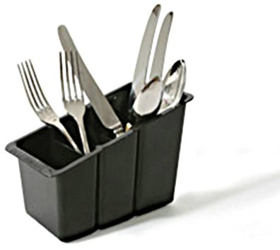 Delfinware Plastic Cutlery Basket, Black