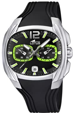 Lotus Uhr Für Herren 15756/5 Outlet Silber Edelstahl Case SchwarzSilikon Band